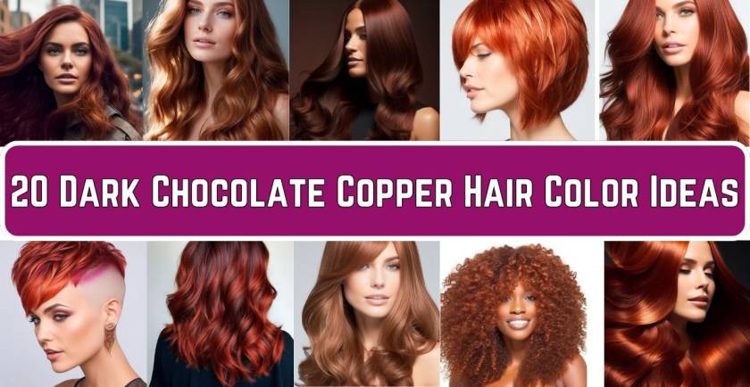 Dark Chocolate Copper Hair Color Ideas for Women