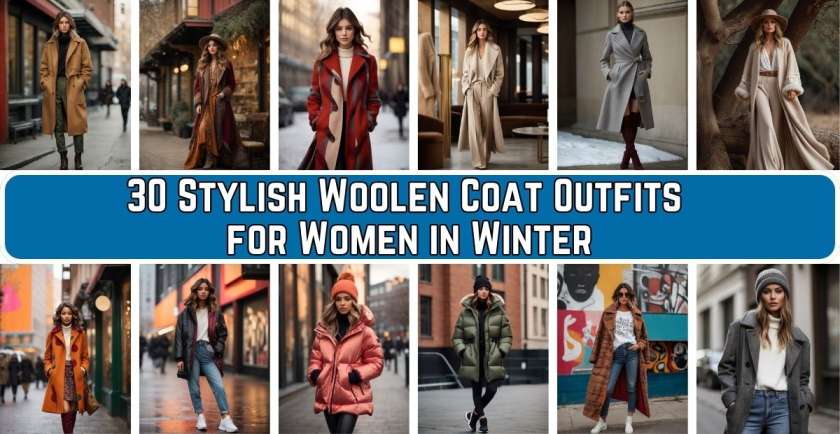 Woolen Coat Outfits for Women in Winter