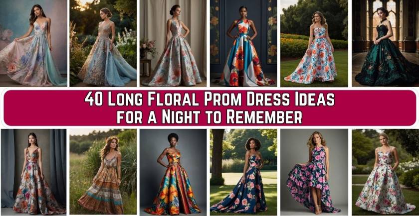 long floral prom dress ideas
